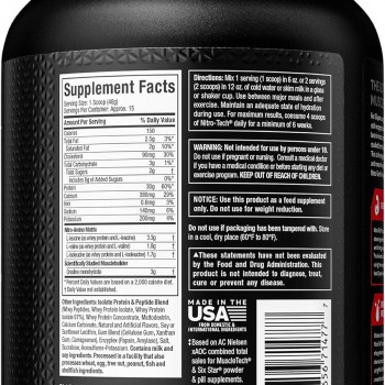 Nitro Tech Whey By MuscleTech 1.5 lbs Nitro Tech Whey By MuscleTech 1.5 lbs